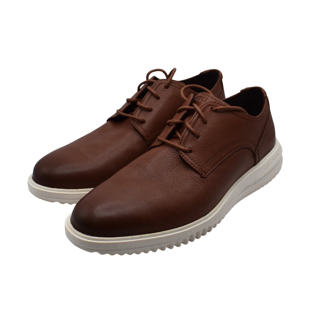 Cole Haan Grand+ Plain Toe Oxford Shoes Mens Size 8.5 British Tan Leather C36935